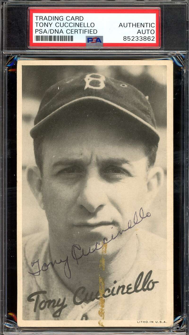 Tony Cuccinello PSA DNA Signed 1936 R314 Goudey Wide Pen Autograph