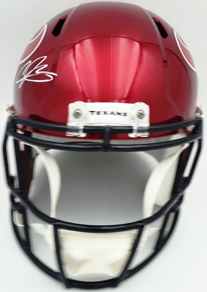 Andre Johnson Auto Texans Red Alt Full Size Speed Replica Helmet Beckett Witness