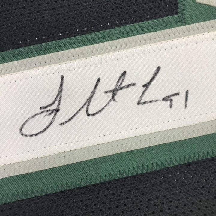 Framed Signed Fletcher Cox 35x39 Philadelphia Black Jersey JSA COA