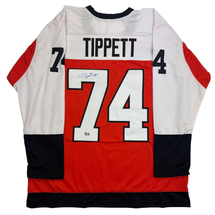 Autographed/Signed Owen Tippett Philadelphia Orange Jersey Beckett BAS COA