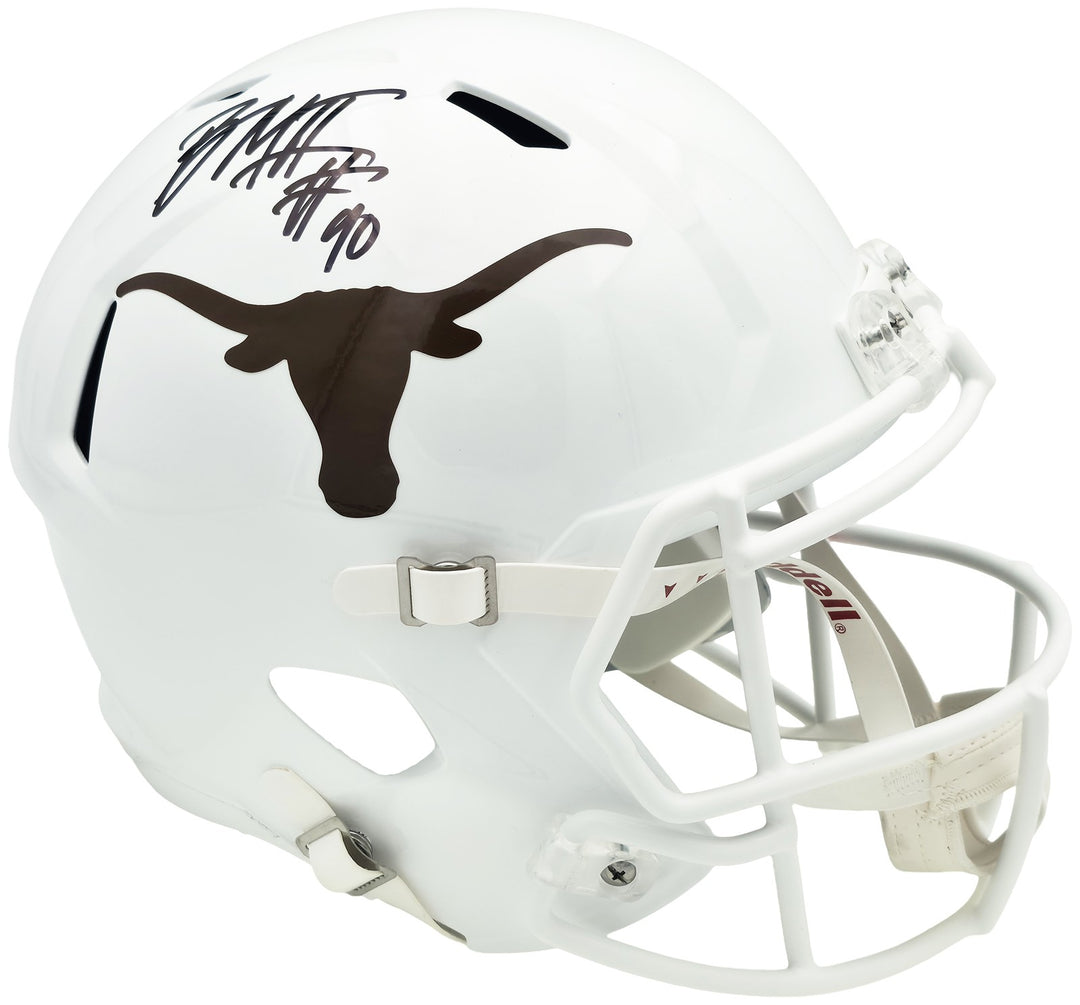 Byron Murphy II Auto Texas Longhorns White Full Size Speed Replica Helmet MCS
