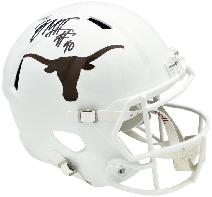 Byron Murphy II Auto Texas Longhorns White Full Size Speed Replica Helmet MCS