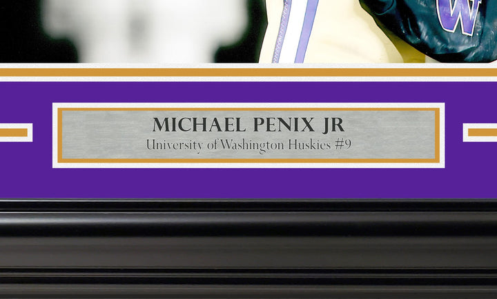 Michael Penix Jr Signed 16x20 Photo Washington Huskies Bow & Arrow BAS Witness