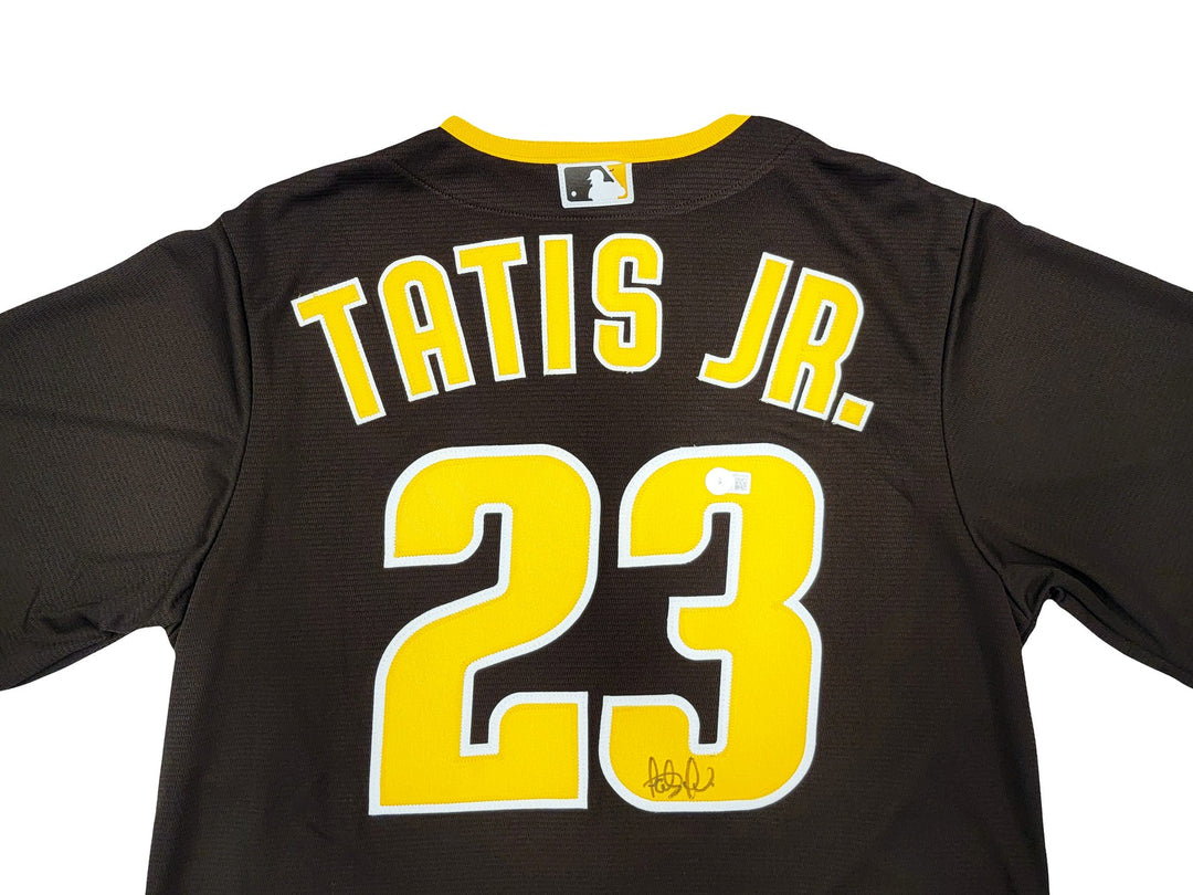 San Diego Padres Fernando Tatis Jr. Signed Brown Nike Jersey Size M Beckett Wit