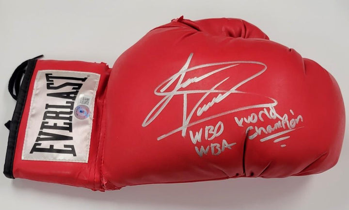 Jessie Vargas signed "WBO WBA Champ" Cleto Boxing Glove autograph ~ Beckett BAS