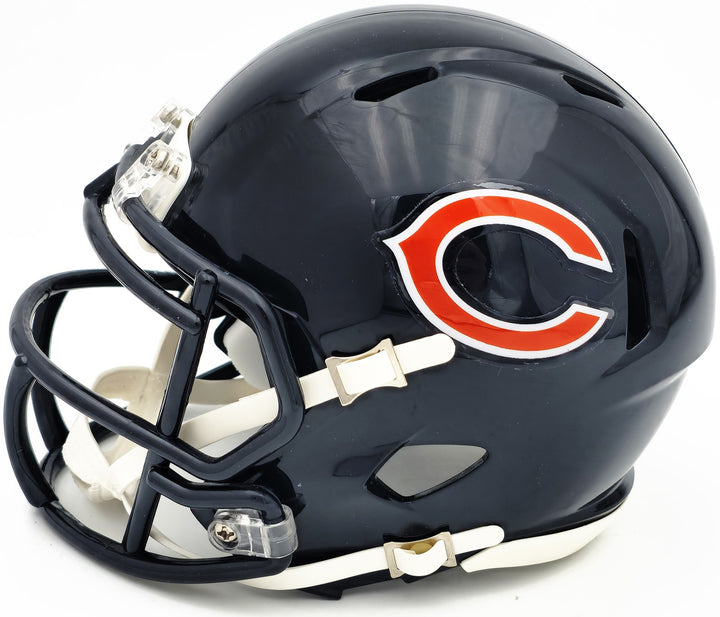 DJ Moore Signed Chicago Bears Blue Speed Mini Helmet Beckett Witness