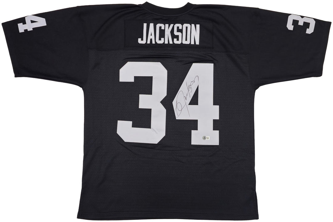 Raiders Bo Jackson Auto Black Authentic Mitchell Ness Throwback Jersey Sz XL BAS