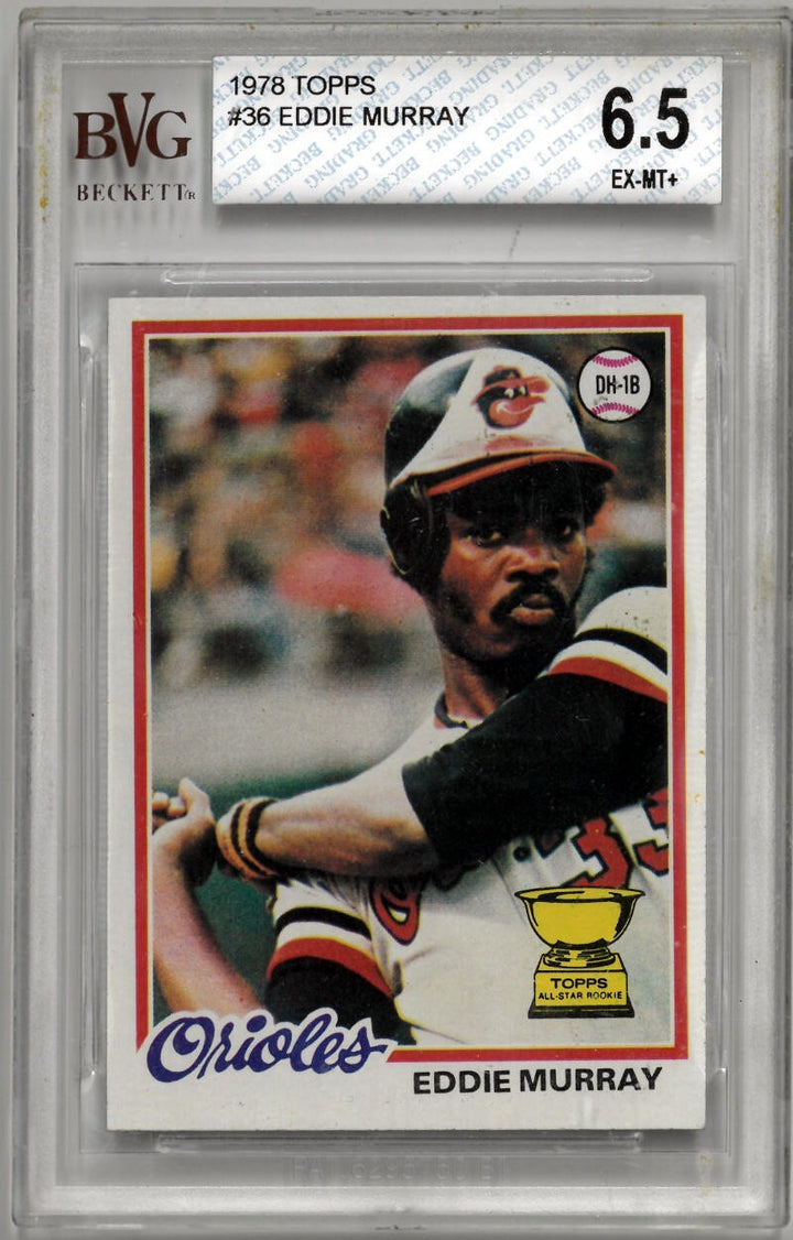 Eddie Murray 1978 Topps All-Star Rookie Card (RC) #36- BVG Graded 6.5 EX-MT+