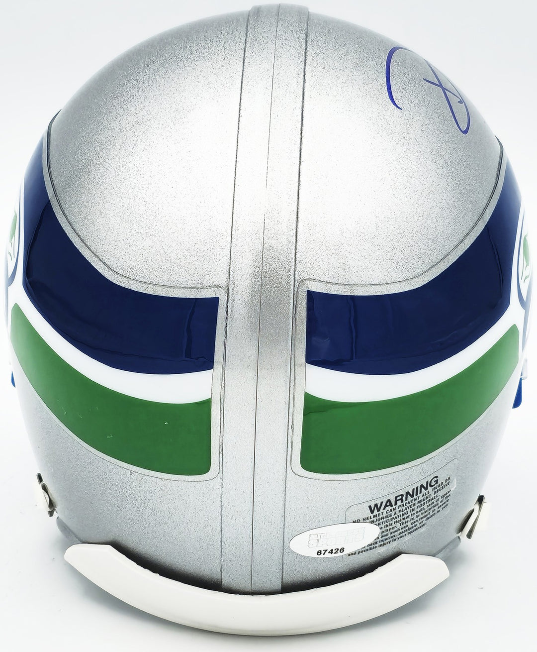 Devon Witherspoon Signed Seahawks Silver 83-01 Throwback Mini Helmet MCS Holo