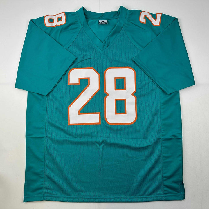 Autographed/Signed De'Von DeVon Achane Miami Teal Jersey Beckett BAS COA