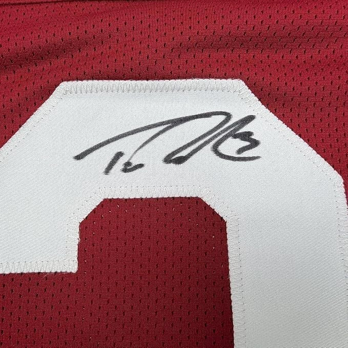 Framed Autographed Trent Richardson Roll Tide Alabama Red Jersey BAS COA
