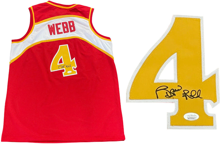 Spud Webb Autographed Atlanta Hawks Jersey (JSA)