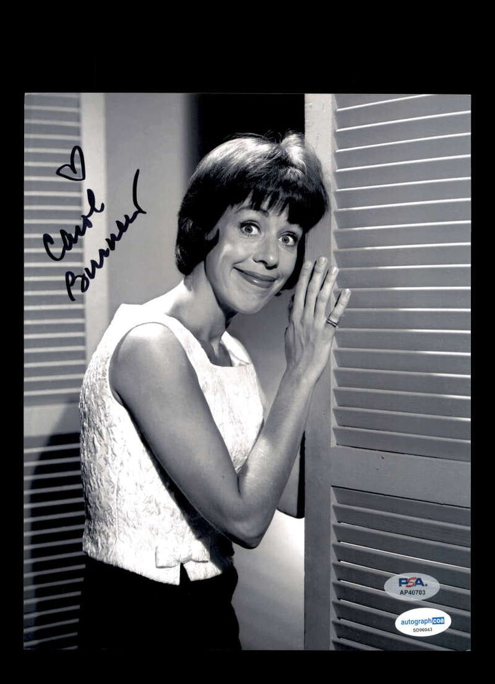 Carol Burnett PSA DNA Coa Signed 8x10 Photo Autograph
