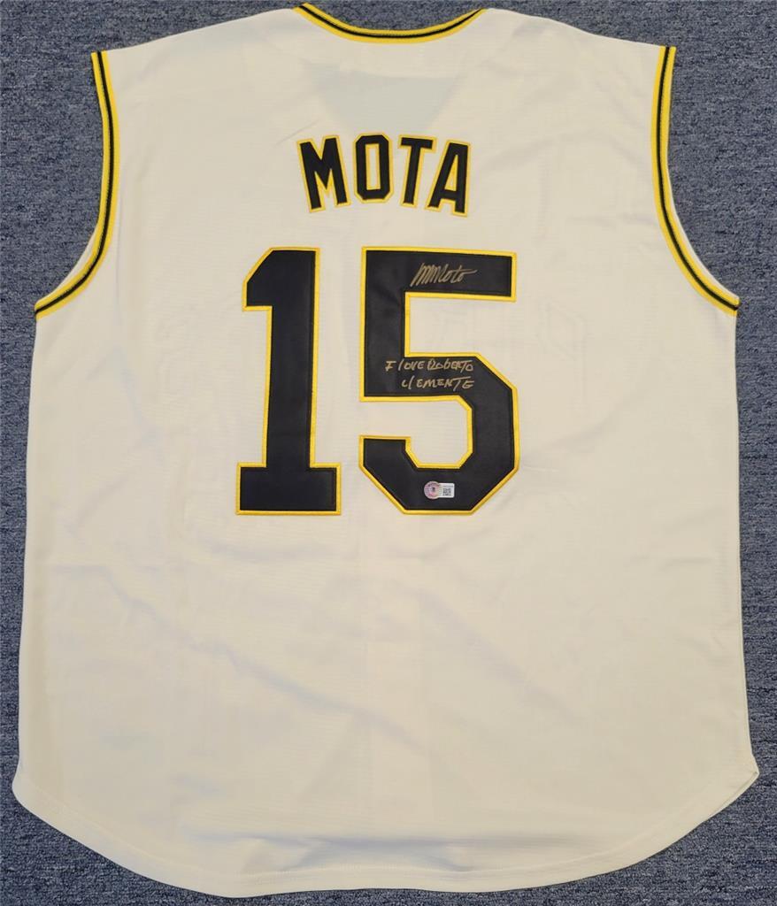 Manny Mota signed Pirates Jersey 1/1 Inscription autograph ~ Beckett BAS Witness
