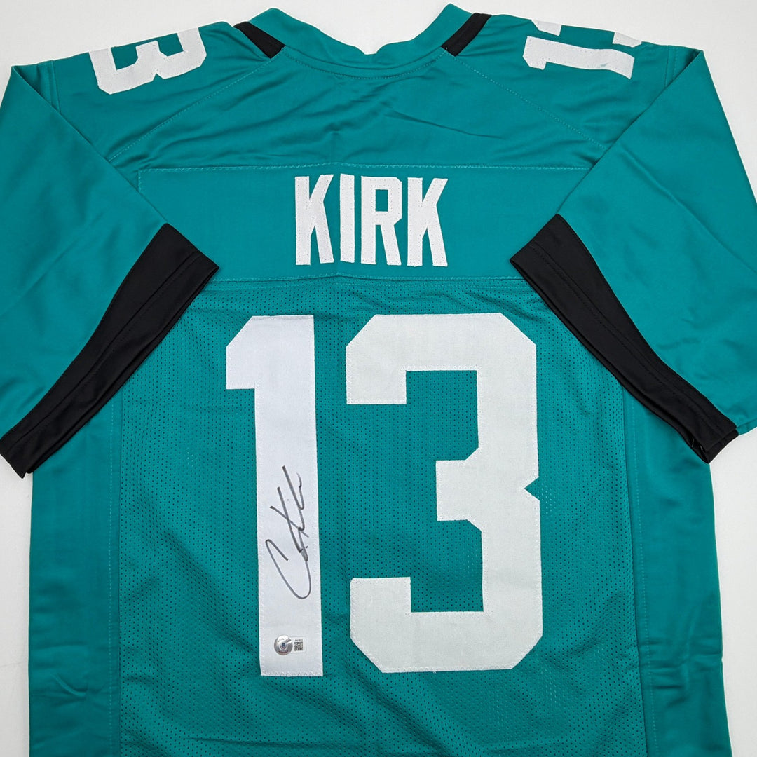 Autographed/Signed Christian Kirk Jacksonville Teal Jersey Beckett BAS COA