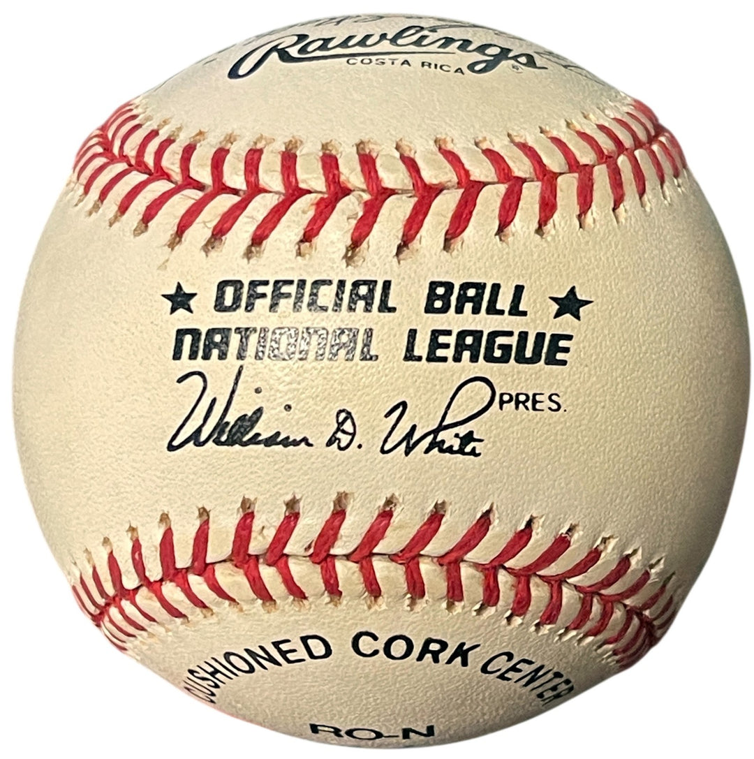 Willie Mays signed OFC Rawlings National League RONL Baseball toning Beckett Rev