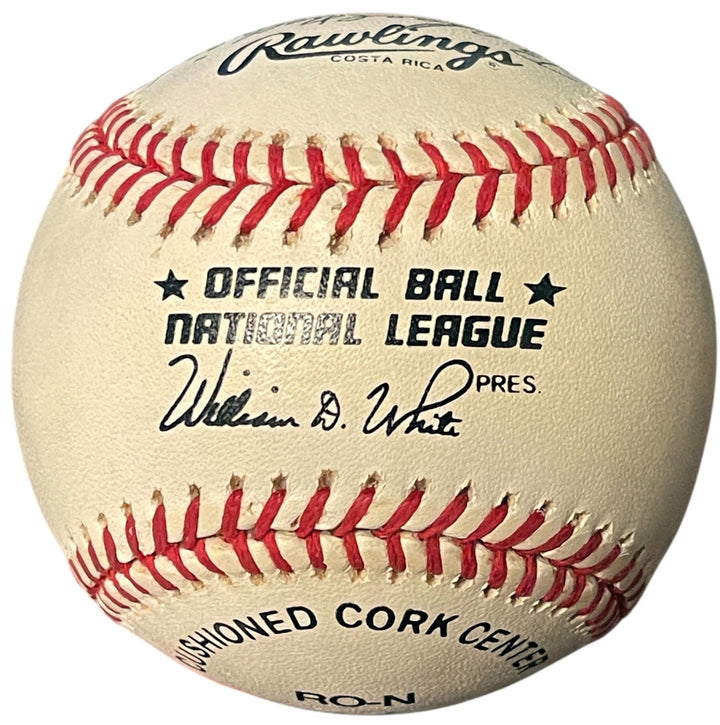 Willie Mays signed OFC Rawlings National League RONL Baseball toning Beckett Rev