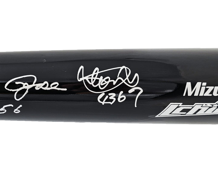 Ichiro Suzuki Pete Rose Auto Black Mizuno Player Model Bat Mariners Hits PR Holo