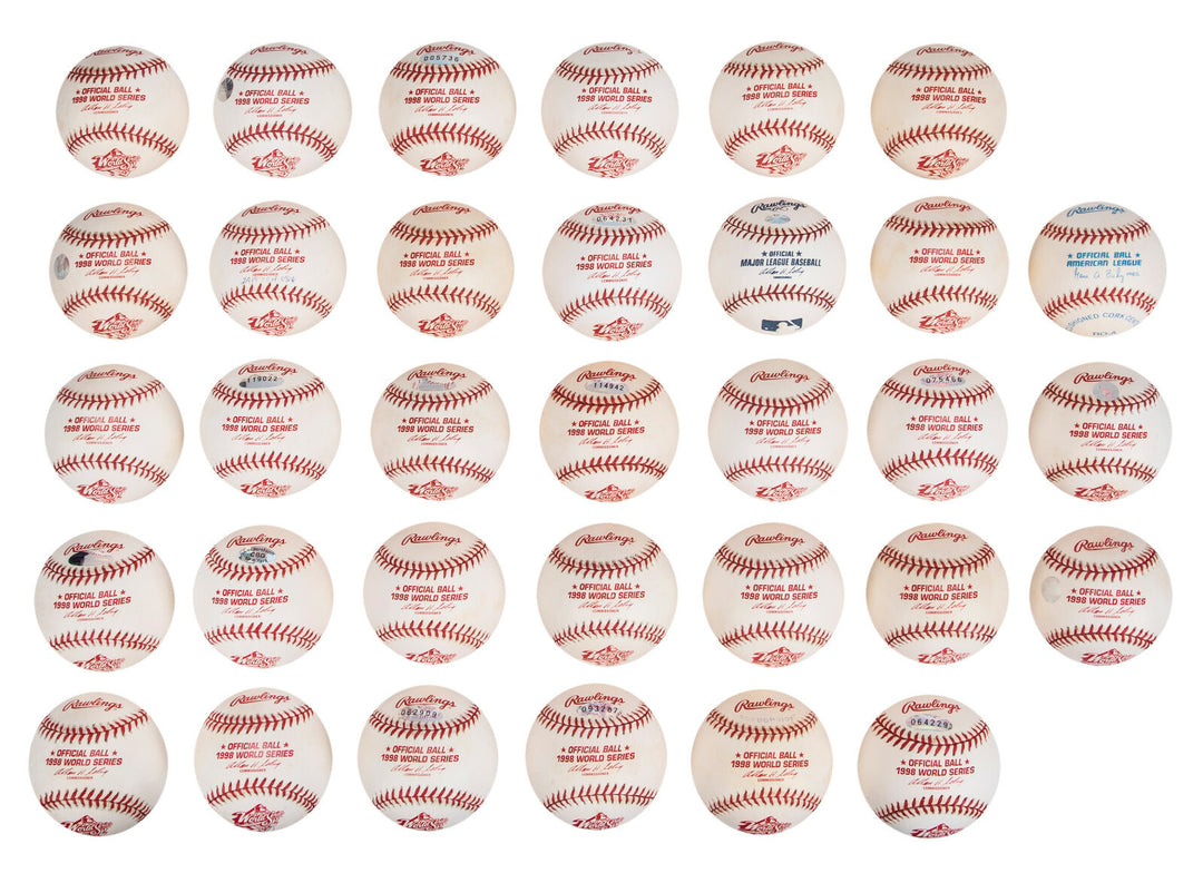 DARRYL STRAWBERRY SIGNED 1998 WORLD SERIES LOGO NY YANKEES BASEBALL AUTO w/ JSA