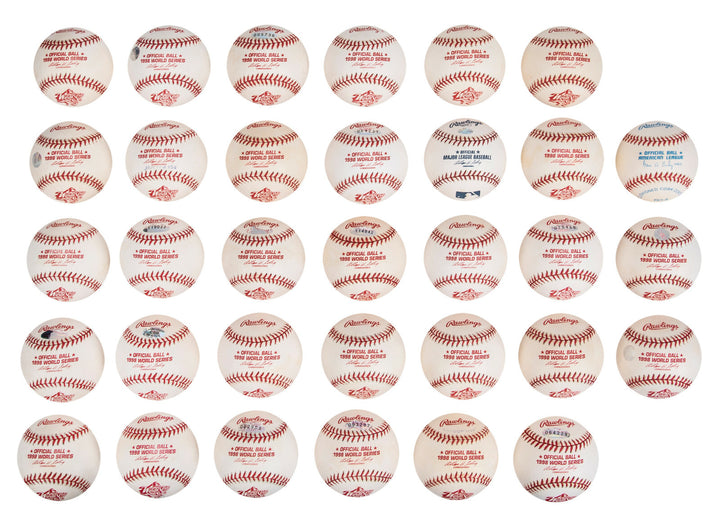 DARRYL STRAWBERRY SIGNED 1998 WORLD SERIES LOGO NY YANKEES BASEBALL AUTO w/ JSA