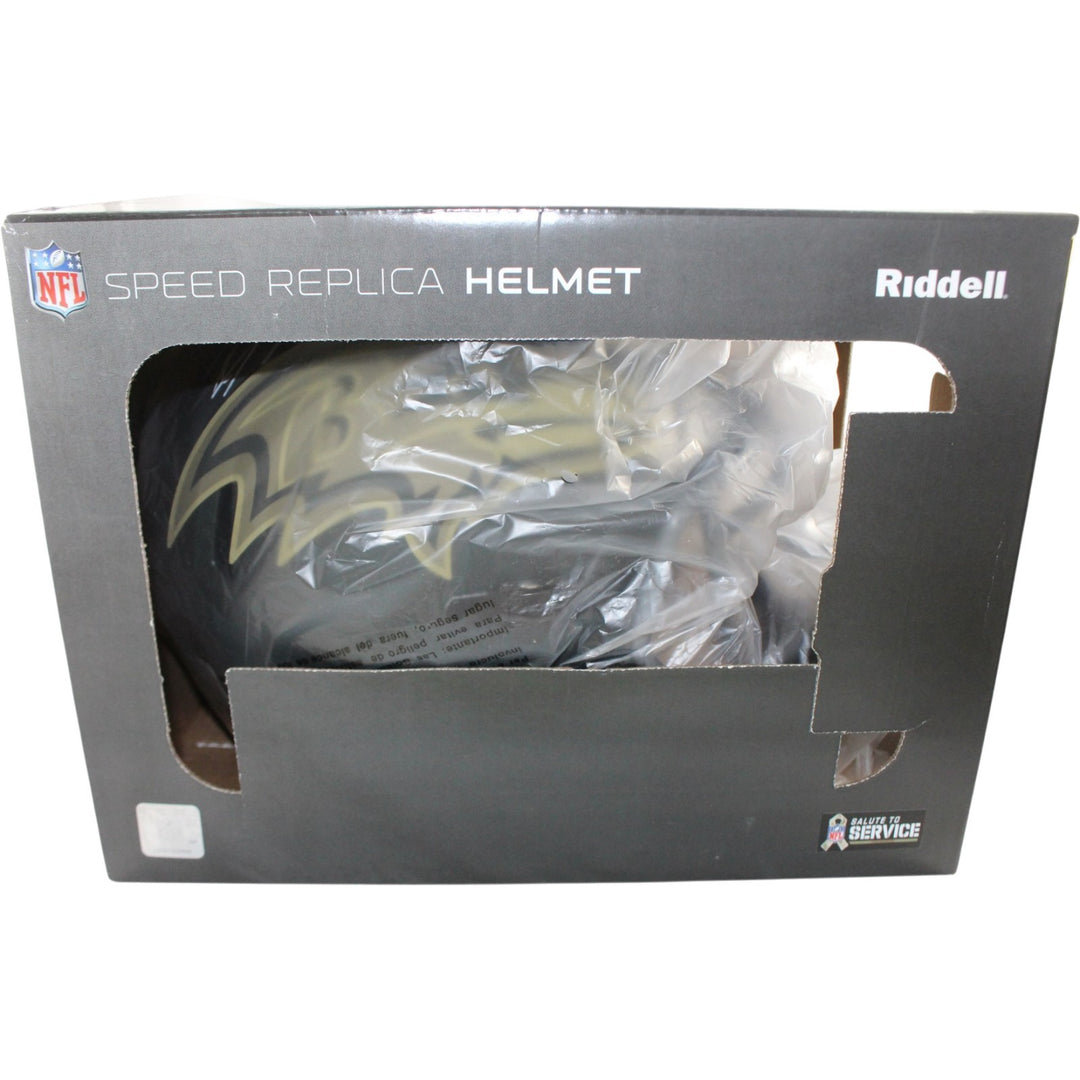 Ray Lewis Signed Baltimore Ravens 2025 Salute F/S Helmet Beckett Witness 55796
