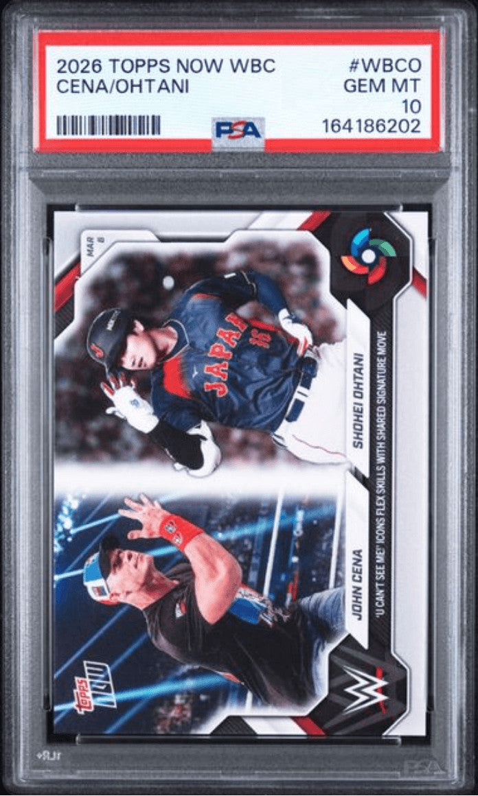 Graded 2026 Topps Now John Cena/Shohei Ohtani #WBCO Baseball Card PSA 10