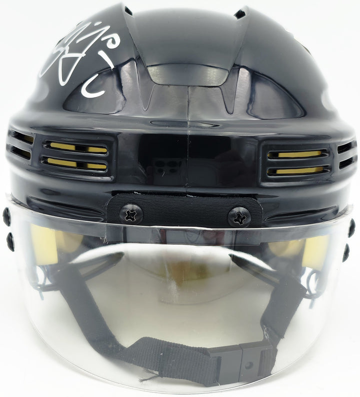Jaromir Jagr Signed Pittsburgh Penguins Black Mini Helmet JSA Witness