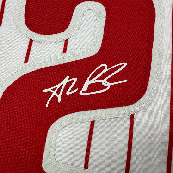 Facsimile Autographed Alec Bohm Philadelphia Pinstripe Reprint Jersey Men's XL