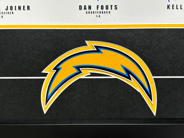 Air Coryell Fouts Joiner Winslow Signed San Diego LA Chargers Framed 16x20 Photo