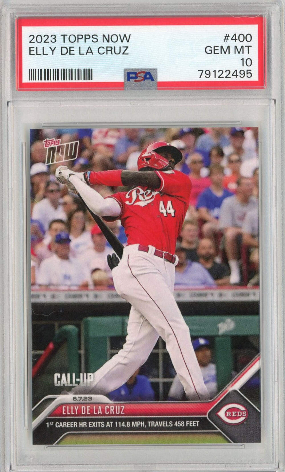 Graded 2023 Topps Now Elly De La Cruz #400 Rookie Baseball Card PSA 10 Gem Mint