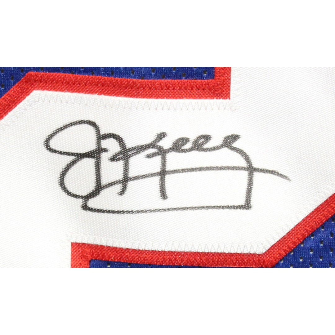 Jim Kelly Autographed/Signed Pro Style Blue Jersey JSA 42970