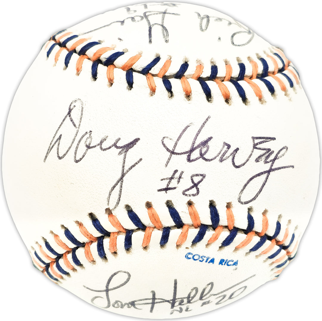 1992 MLB ASG Umpires Signed 1992 ASG Logo MLB Baseball 5 Sigs Doug Harvey JSA