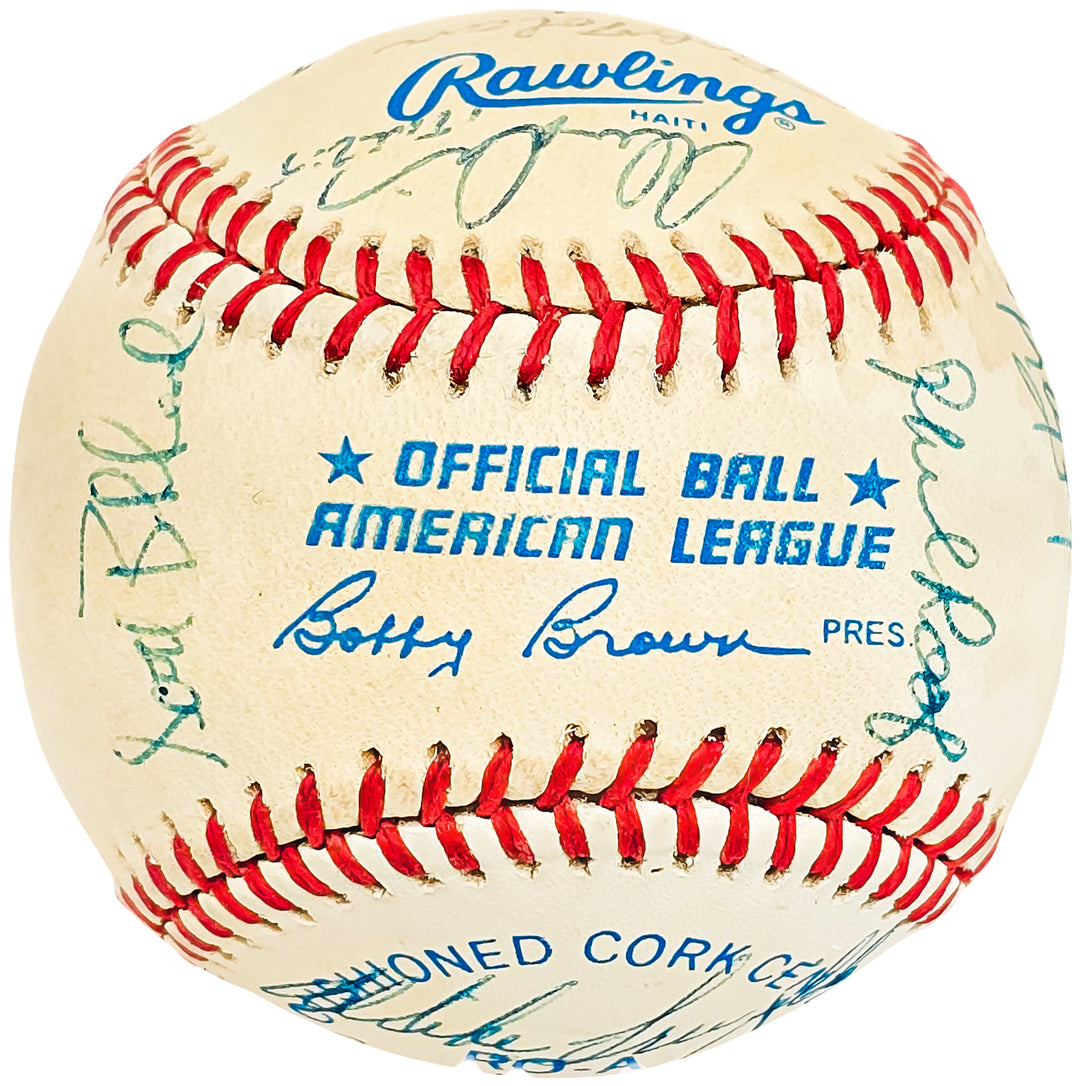 1987 Mariners Team Signed Autographed Signed AL Baseball With 19 Sigs 218497