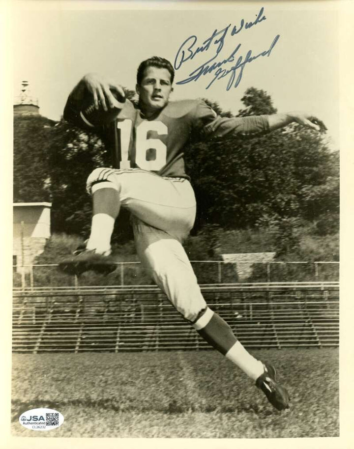 Frank Gifford JSA Coa Signed Vintage Giants 8x10 Photo Autograph