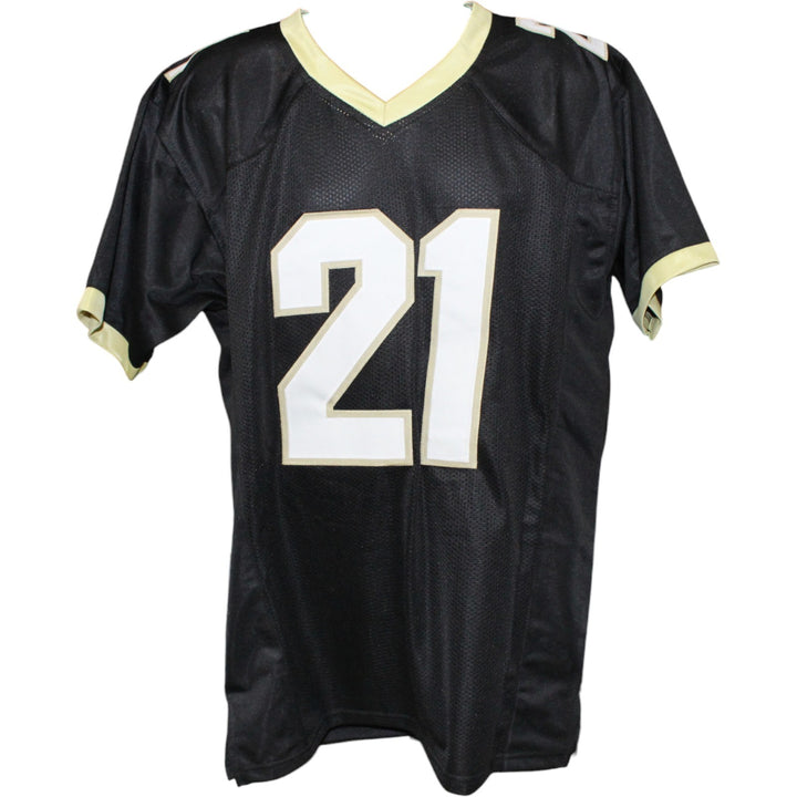Deion Sanders Autographed/Signed College Style XL Black Jersey Beckett W 53323