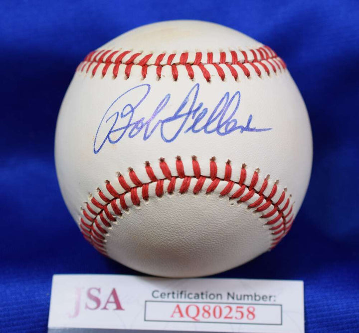 Bob Feller JSA COA American League Signed Baseball Autograph