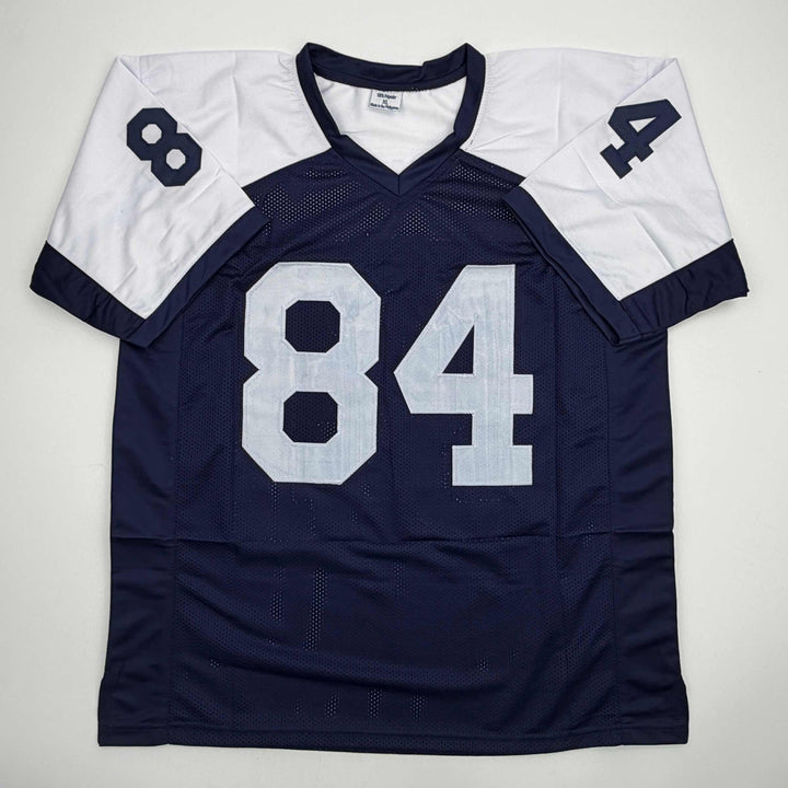 Autographed/Signed JAY NOVACEK Dallas Thanksgiving Day Football Jersey JSA COA