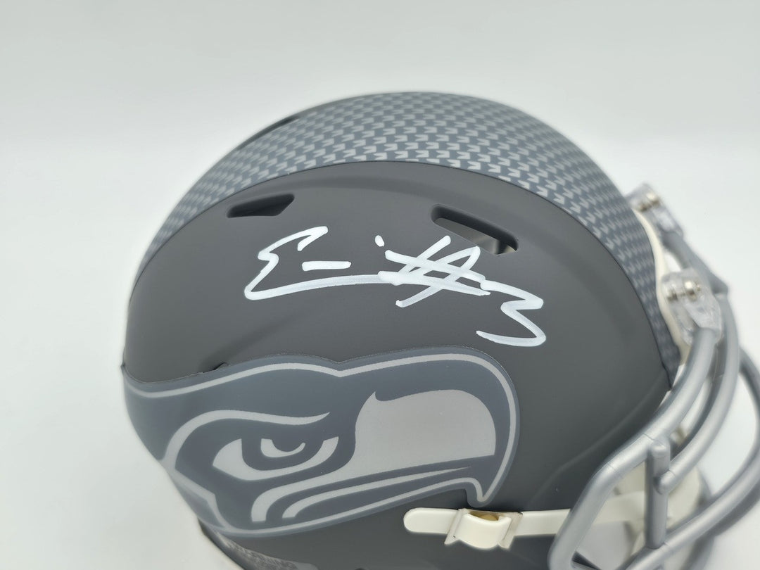Nick Emmanwori Signed Seahawks Slate Silver Speed Mini Helmet Beckett Witness