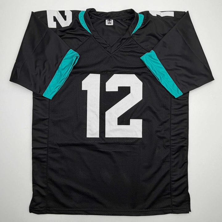 Autographed/Signed Travis Hunter Jacksonville Black Jersey Beckett BAS COA