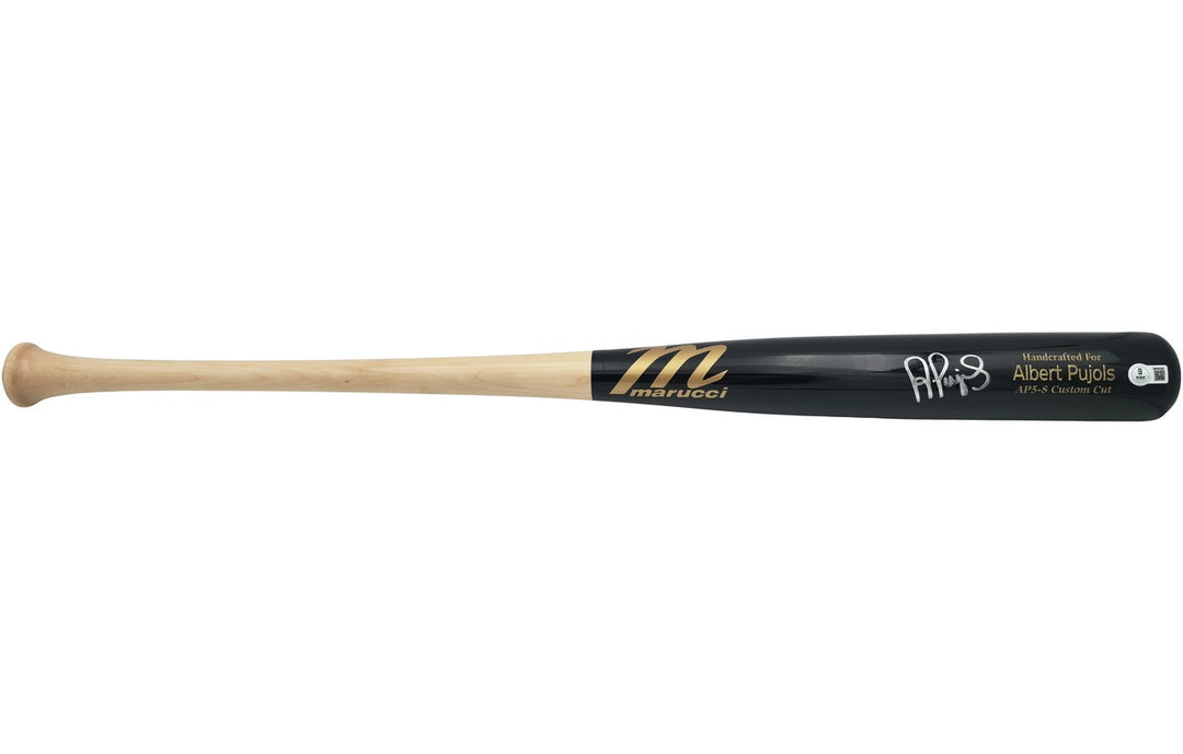 Albert Pujols Auto Black Marucci Player Model Baseball Bat Cardinals BAS