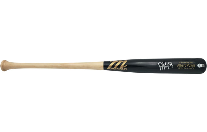 Albert Pujols Auto Black Marucci Player Model Baseball Bat Cardinals BAS