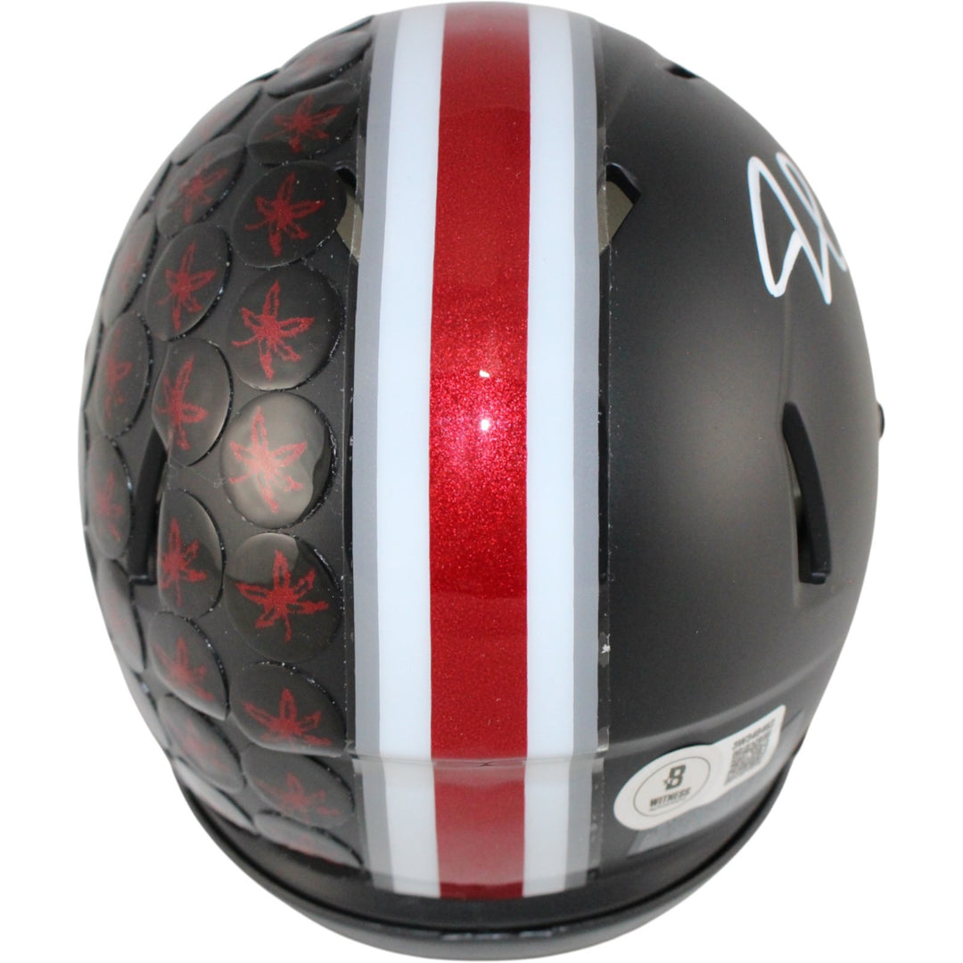 Jonathon Cooper Autographed Ohio State Buckeyes Mini Helmet Black Beckett 52842
