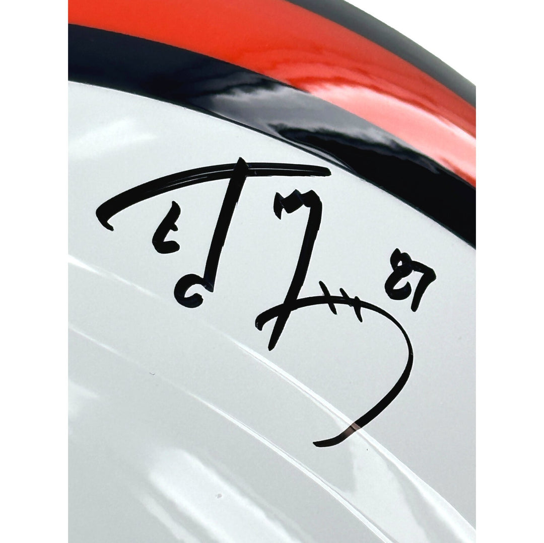 Denver Broncos Signed John Elway Shannon Sharpe Ed McCaffrey Rod Smith Helmet