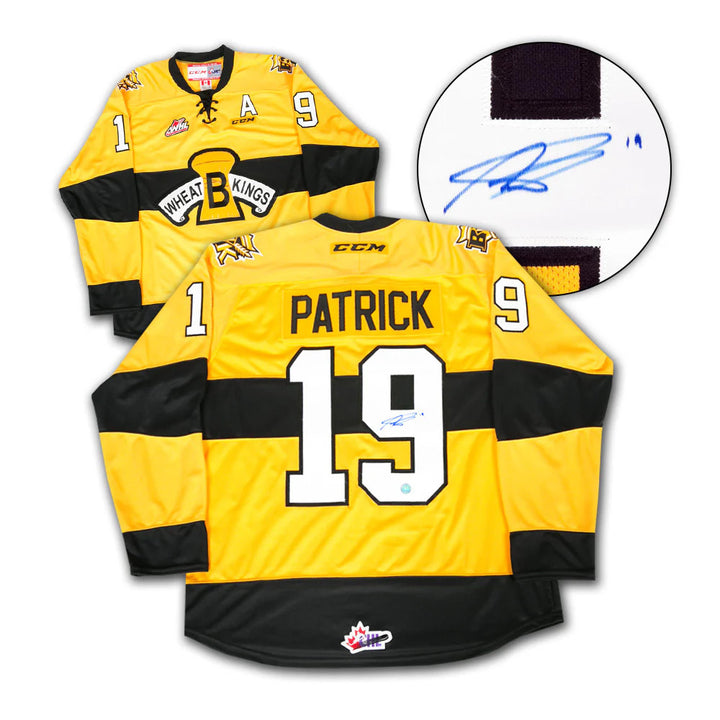 Nolan Patrick Brandon Wheat Kings Autographed CHL Hockey Jersey