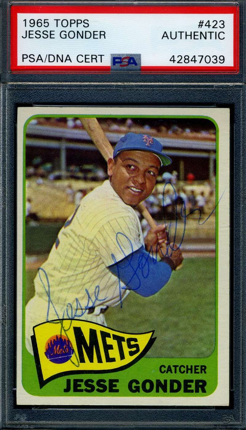 Jesse Gonder PSA DNA Signed 1965 Topps Autograph