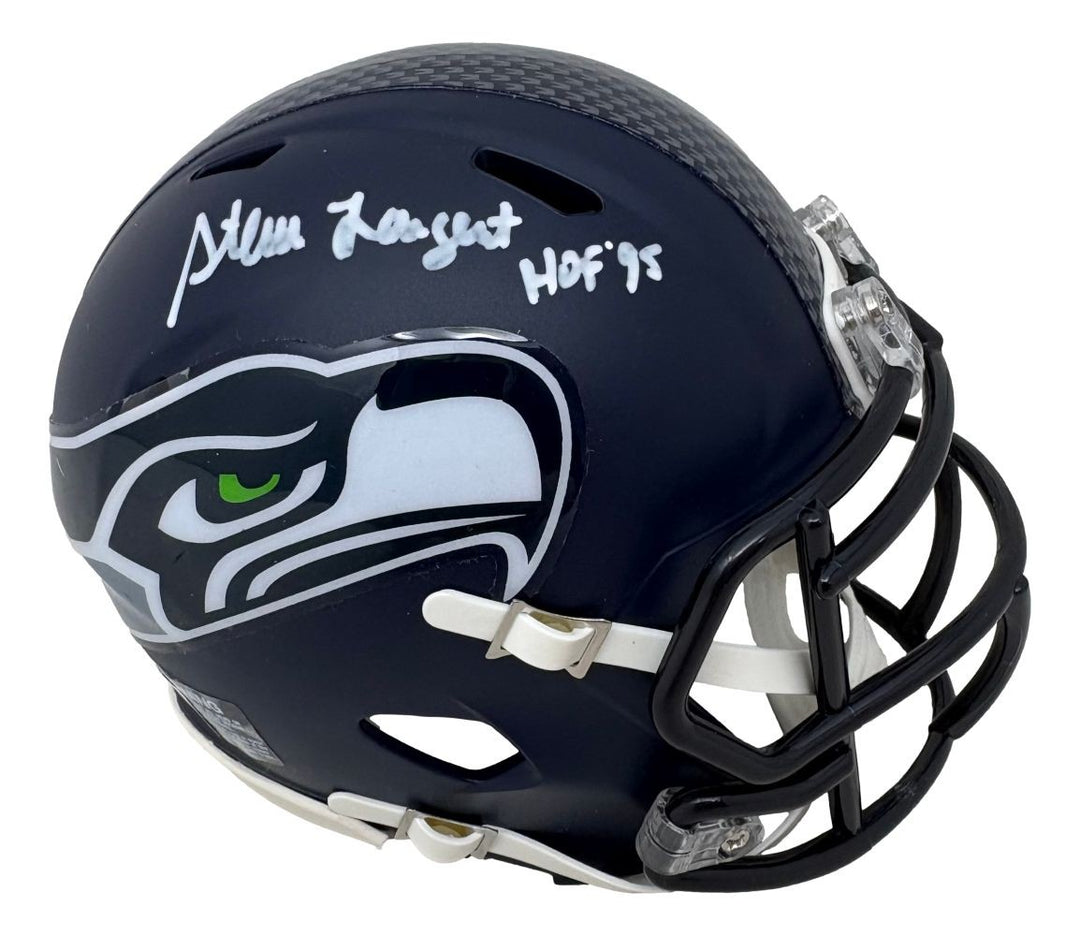 Steve Largent Signed Seattle Seahawks Mini Speed Helmet HOF 95 BAS