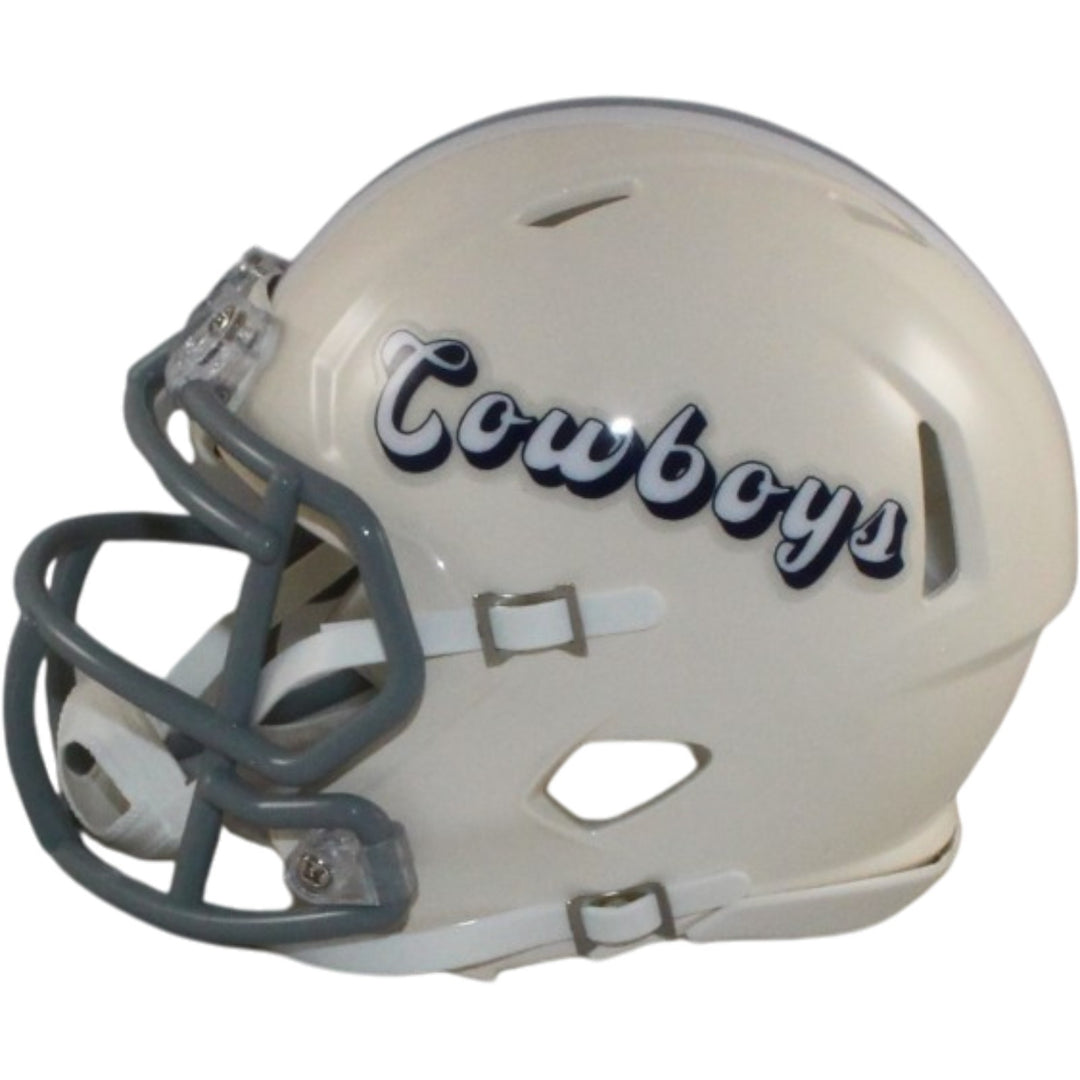 Tony Dorsett Autographed Dallas Cowboys Retro Mini Helmet Beckett 56473