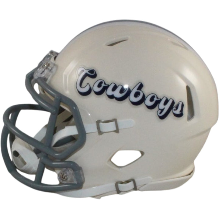 Tony Dorsett Autographed Dallas Cowboys Retro Mini Helmet Beckett 56473