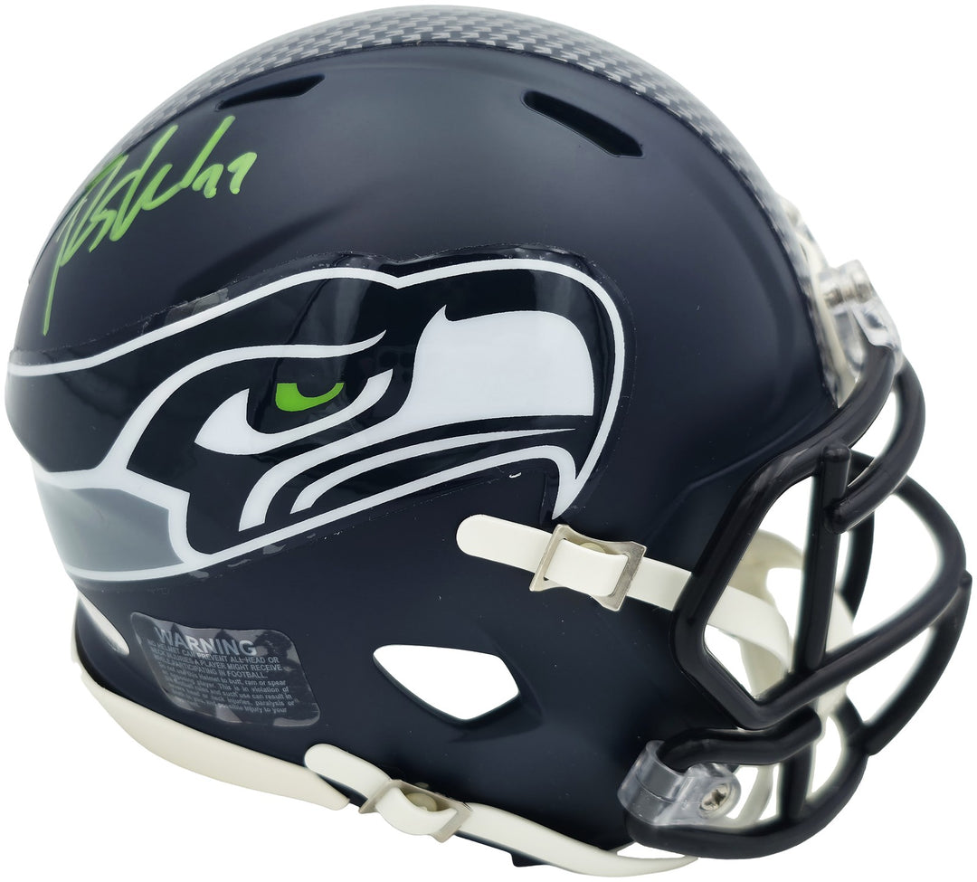 Rashid Shaheed Signed Seahawks Blue SB LX Champions Logo Speed Mini Helmet MCS