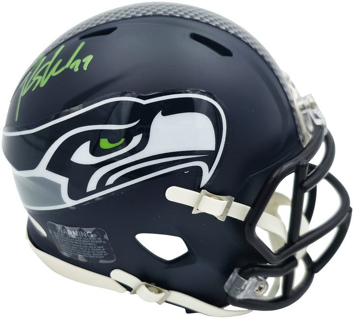 Rashid Shaheed Signed Seahawks Blue SB LX Champions Logo Speed Mini Helmet MCS